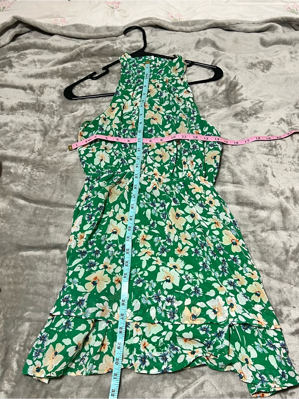 Sienna Sky Green Halter Cocktail Dress